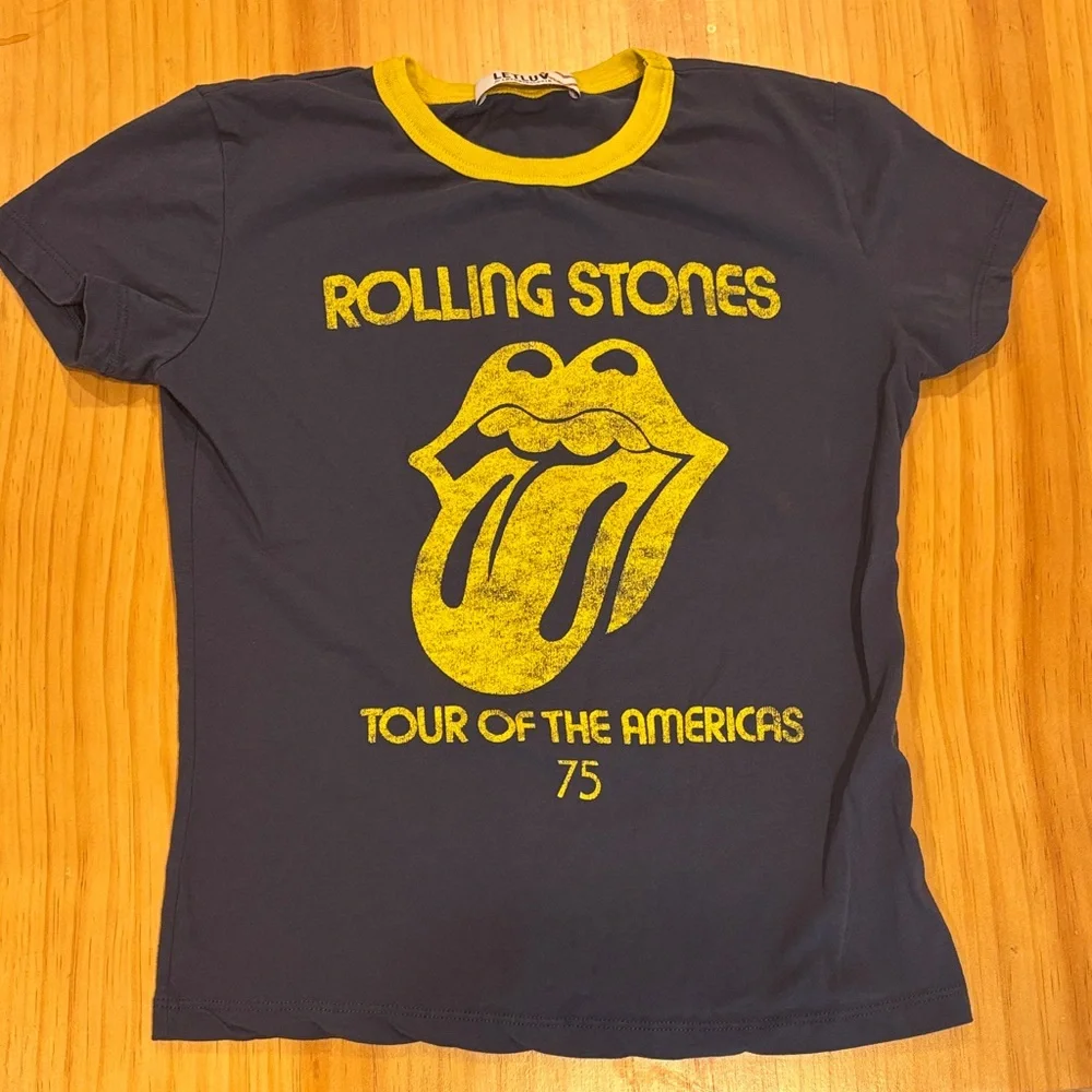LETLUV for Anthropologie Rolling Stones Tee - Picture 1 of 4